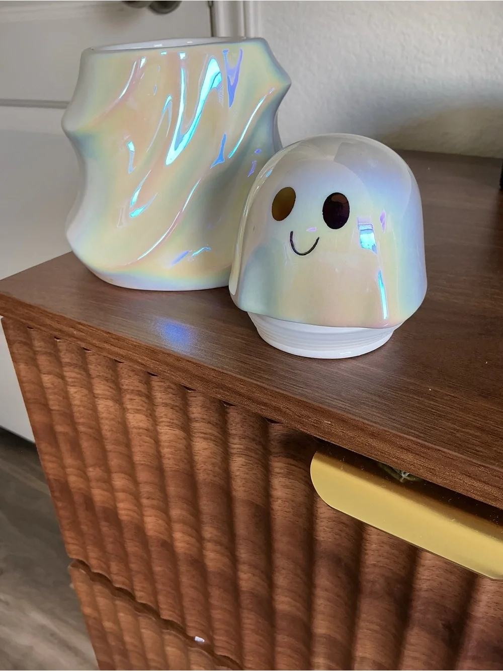 Target Iridescent White Ceramic Ghost Figurine